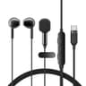 ACEFAST L12 USB-C Semi In-Ear Karaoke Wired Earphones Built-In Microphone for Live Streaming / Recording / Gaming - Black product thumbnail 1