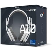 Logitech G Astro A10 Gen 2 Cross-Platform Wired Gaming Headset for PlayStation 5/4, Xbox S|X, Nintendo Switch, PC: 3.5mm Headphone Jack, 32mm Drivers, Flip-to-Mute Mic, Over-Ear - White/PS Edition product image