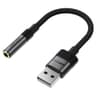 Acefast J13 Audio Adapter - Usb Male To Jack 3.5mm Female, Plug & Play, High-Fidelity Sound, No Delay, 15cm - Black product thumbnail 1