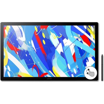 Wacom Cintiq 24 Touch Graphic Tablet, 23.8" Display, 1920x1080 Resolution, ExpressKeys, Tilt Support, Anti-Glare Screen, Tablet, USB-C Connectivity, Ergonomic Stand | DTH246K0B