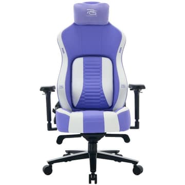 Proove Gaming Geek Gaming Chair White/Purple – Metal Frame, 4D Armrests, Class 4 Gas Lift