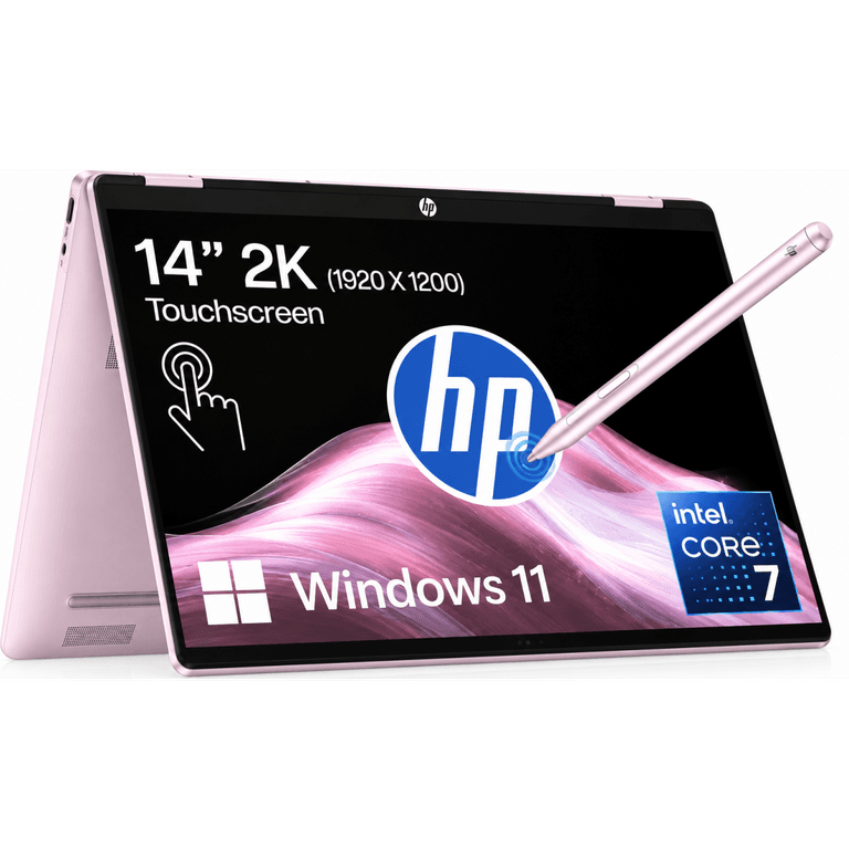 HP OmniBook 5 Flip (2025) 14-fp0046ne NEW Intel Core 7 10-Cores w/ 360° Touch Display & BIG Battery & Fast Charge - Pink