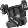 Hollyland Lark A1 Dou Wireless Microphone for iPhone 17/16/15 & Android, 48kHz/24-bit, 3-Level Intelligent Noise Cancel, Mini Mic for YouTube, Podcast, Vlogging (2TX + USB-C RX + Charging Case) - Black product thumbnail 1