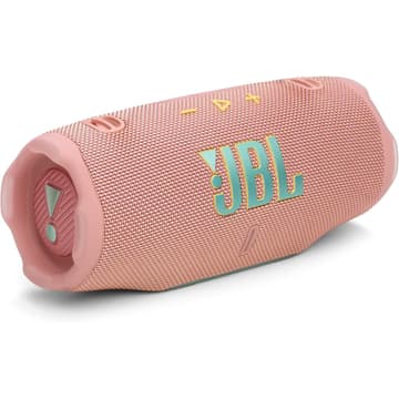 JBL Charge 6 - Portable Waterproof & Drop-Proof Bluetooth Speaker, Bold Pro Sound with AI Sound Boost, 28Hrs of Playtime, Built-in power bank & Comes with a Sturdy/Removable Carrying Strap - PINK