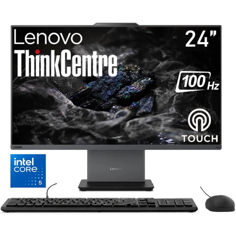 Lenovo ThinkCentre NEO 50a Gen 6 (2025) 24" All-in-One PC Intel® Ultra 5 226V 8-Cores w/ Slim, Smart & Space-Saving Designed & Touch Screen - Luna Grey