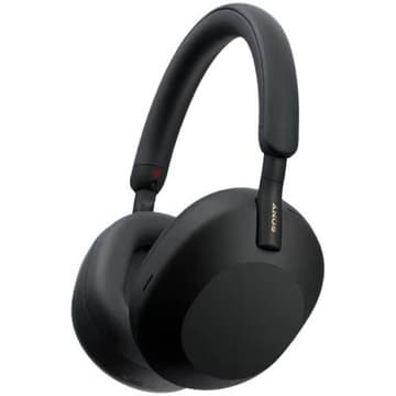 Sony WH-1000XM5SA Premium Noise Cancelling Wireless Over-Ear Headphones, Bluetooth, Clear Call Quality, High-Resolution Sound, Up to 30 Hours Battery Life, Soft Case, Including iOS and Android - Black