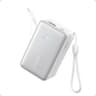 Anker Nano Power Bank, 10,000mAh Portable Charger with 2.3 ft InstaCord Retractable Cable, 45W Max Compact Battery Pack, Smart Display, for iPhone 16 Series, iPad, Galaxy, Pixel, and More - White product thumbnail 1