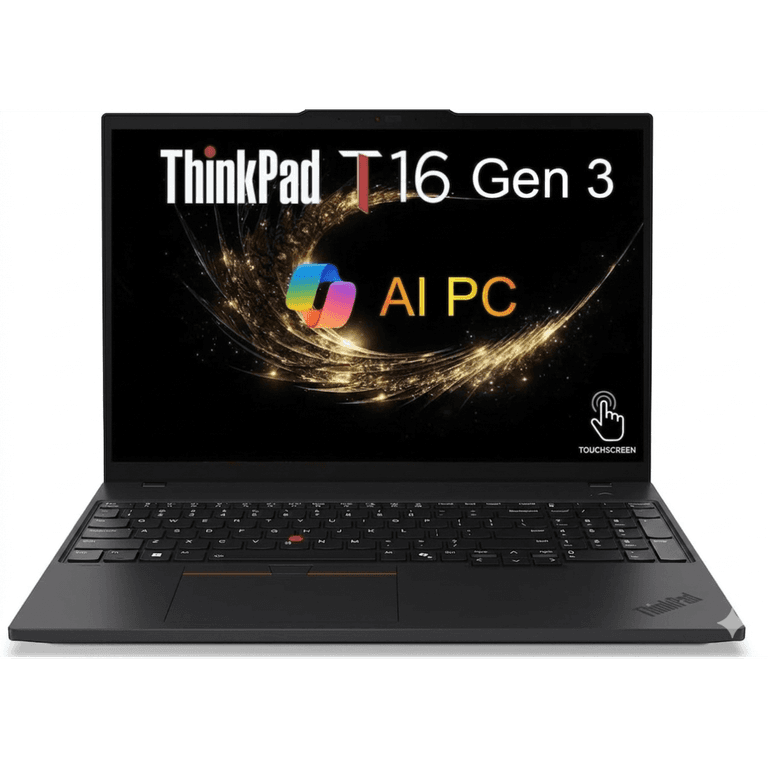 Lenovo ThinkPad T16 Gen 3 (2024) AI PC Intel® Ultra 7 12-Core Intel® AI Boost Enterprise Class Laptop w/ Touch Screen & HUGE Battery , Black