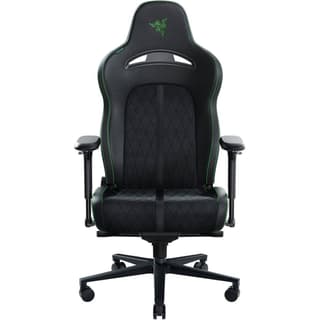 Razer Enki Pro Premium Gaming Chair with Alcantara Leather, Built-In Lumbar Arch, Dual-Density Cushioned Backrest, Reactive Seat Tilt & Up To 152 Recline, Black / Green