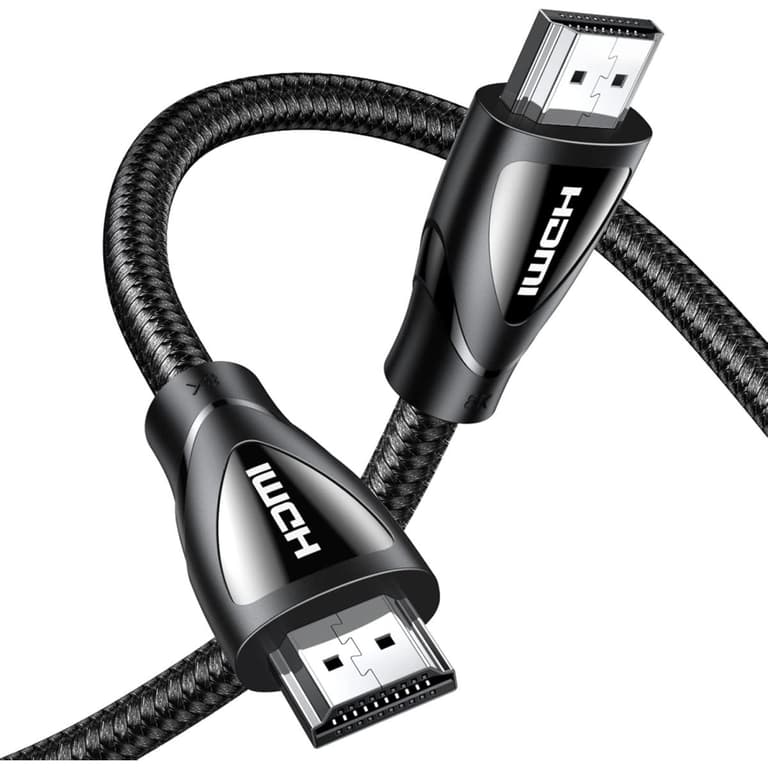 UGREEN 80401 HDMI 2.1 Cable, 1M, Resolution 8K/60Hz 4K/120Hz, Ultra High HD, Male to Male, HDR 10+, Dolby Vision, Bandwidth 48Gbps, Dynamic HDR, 3D video Black