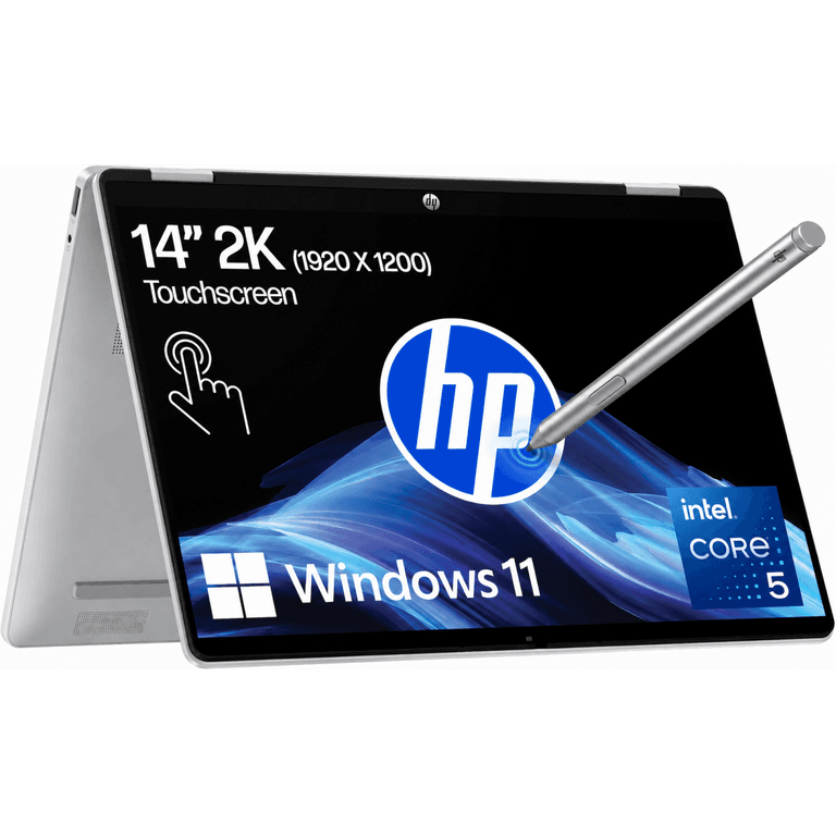 HP OmniBook 5 Flip (2025) 14-fp0045ne NEW Intel Core 5 10-Cores w/ 360° Touch Display & BIG Battery & Fast Charge - Silver