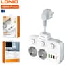 LDNIO SE2435 2 AC Outlets Portable Electrical Extension & 20W USB-C PD Fast Charging & Multi-Device Protection EU Plug - White product thumbnail 1