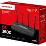 MERCUSYS MR27BE BE3600Mbps Dual Band WiFi 7 Router, 2x 2.5 Gbps Ports, 4K-QAM And MLO, WiFi Router with 4x High Gain Antennas for Maximized Coverage, 160 MHz, EasyMesh-Compatible product thumbnail 1