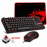 Redragon - K552-BA Mechanical Keyboard & Mouse & Large Mouse Pad Combo - 87 Key LED Backlit Adjustable Brightness and Breathing Effects - 100% Anti-Ghosting (Keyboard, Mouse, Mousepad Set) - Red Switch product thumbnail 1