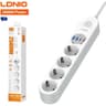 LDNIO SE1-C 20W PD Fast Charging Power Strip 4 EU Plug AC Outlets 4 USB Ports Extension Power Socket for Office Desktop EU Plug - White product thumbnail 1