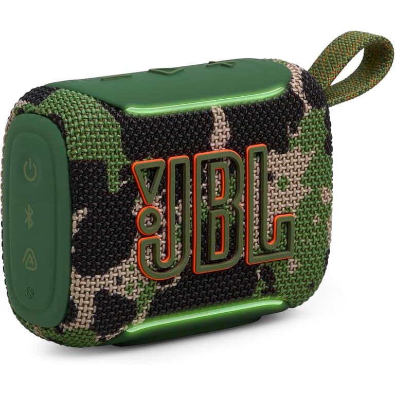 JBL Go 5 - Ultra-Portable Waterproof & Drop-Proof Speaker with JBL Legendary Sound & Ambient Edge Lighting, AirTouch Instant Stereo Pairing or Link Multiple Compatible Speakers via Auracast™ (Aquad)