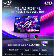 ASUS ROG Strix XG27AQWMG 27” TrueBlack Glossy™ Tandem OLED 2K QHD 280Hz 0.03ms DisplayHDR™ 500 Proximity Sensor Adaptive-Sync HDMI 2.1, Black product image