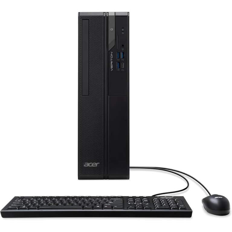 Acer Veriton X2722G (2025) 14Gen Intel Core i5 14400 10-Cores Compact Tower Business Class Desktop w/ Wireless & Bluetooth & 3 Years Warranty - Black