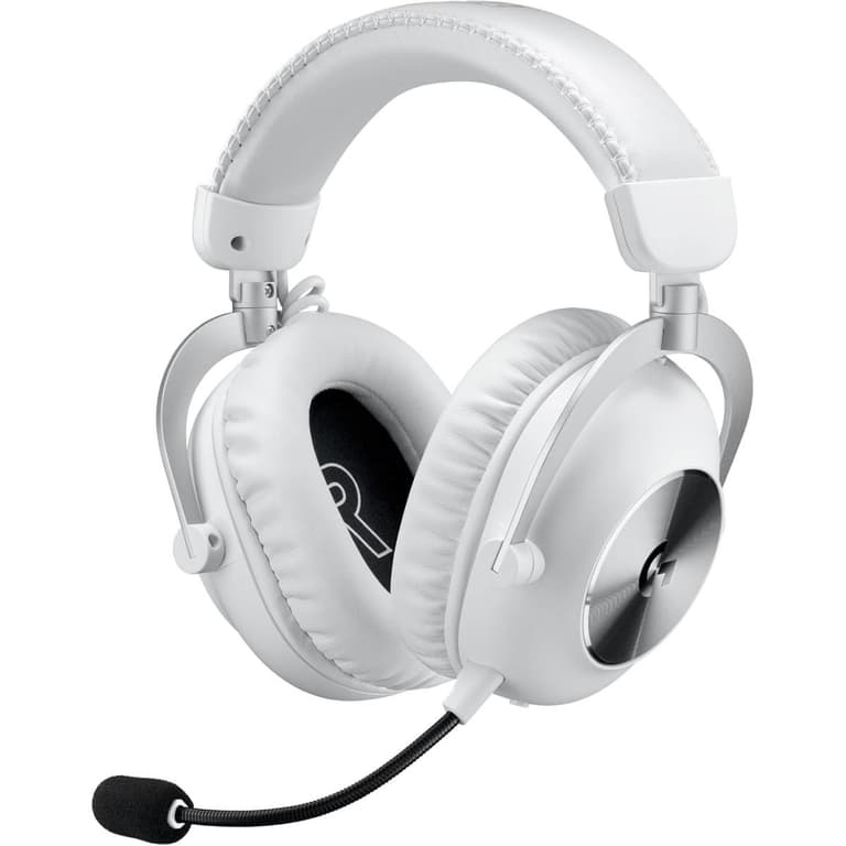 Logitech G PRO X 2 Wireless with Blue Voice DTS 7.1 and 50mm PRO-G Drivers Detachable Mic For PC, PS5, PS4, Switch - White