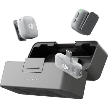 DJI Mic Mini 2 (2 TX + 1 Mobile RX + Charging Case), Lavalier Wireless Vlogging Mic for iPhone/Android/Camera, Bluetooth Microphone, Plug-And-Play, 90h Battery, Streaming, Noise Cancelling