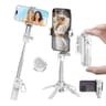 JMARY MT-18 Mini Phone Selfie Stick Tripod Extendable Phone Stand with Wireless Control for Live Streaming - White product thumbnail 1