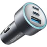 Anker Car Charger, 67W Power, 3 Port Power IQ 3.0 Fast Charging Adapter, Dual USB C And USB A Ports, Compact Design, Active Shield 2.0 Safety System - Black product thumbnail 1
