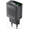 ACEFAST A90 GaN Wall Charger QC 18W Single USB-A Power Adapter - EU Plug - Black product thumbnail 1