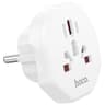 HOCO AC6 Universal Conversion Plug Travel Adaptor Multifunctional All-in-one Charging Adapter EU Plug US UK EU AUS Wall Charger Portable Power Socket For Smartphones Universal - White product thumbnail 1
