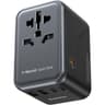MOMAX Universal Travel Adapter 70W GaN, 3 USB-C PD & 2 USB-A QC, International Power Adapter Outlet, 6-in-1 Wall Charger for Laptop, Phone, European Travel Plug Adapter for UK/US/AUS/JP - Black product thumbnail 1