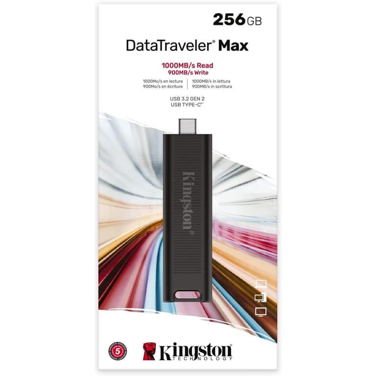 Kingston DataTraveler Max 256GB USB-C Flash Drive with USB 3.2 Gen 2 Performance