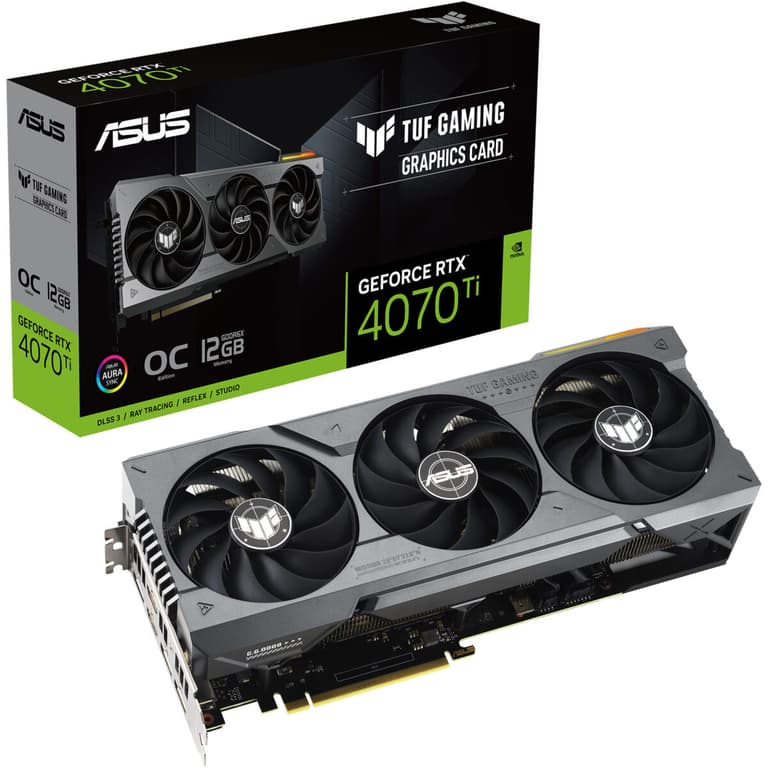ASUS TUF Gaming NVIDIA GeForce RTX 4070 TI OC Edition 12GB GDDR 6X Lower Temps & Enhanced Durability