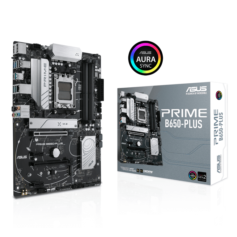 ASUS Prime B650 Plus AM5 For Ryzen 7000 DDR5 PCIe 5.0 M.2 USB4® Header Arua Sync Motherboard