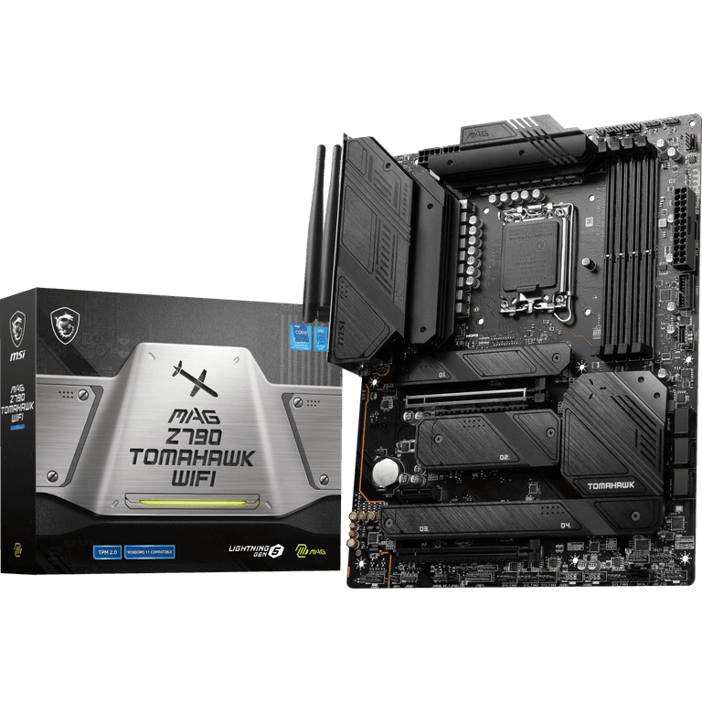 MSI MAG Z790 TOMAHAWK WIFI 6E DDR5 Intel 13th&12th Gen ATX Motherboard PCIe 5.0 Lightning Gen 4 x4 M.2
