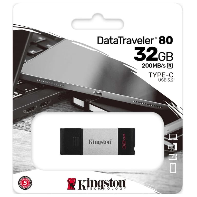 Kingston DataTraveler 80 32GB USB Type-C Flash Drive - Metal