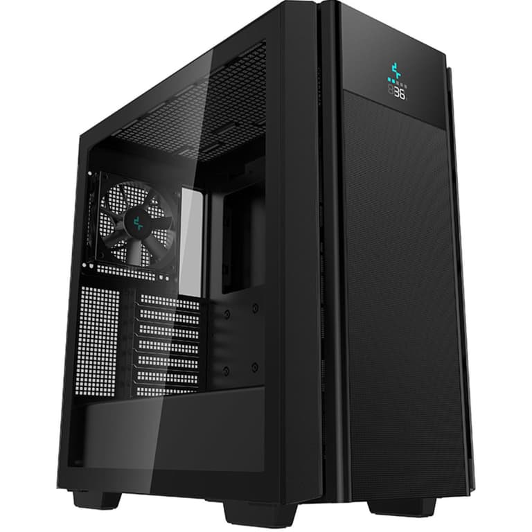 DeepCool CH510 Mesh Digital Tempered Glass Mid-Tower ATX Case - Black