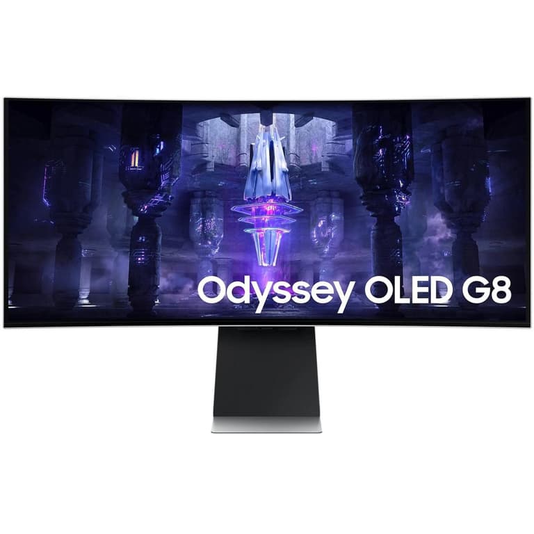SAMSUNG Odyssey G8 34" OLED 3K Curved 175Hz 0.1ms HDR10 Smart Gaming Monitor w/ Speakers & USB C