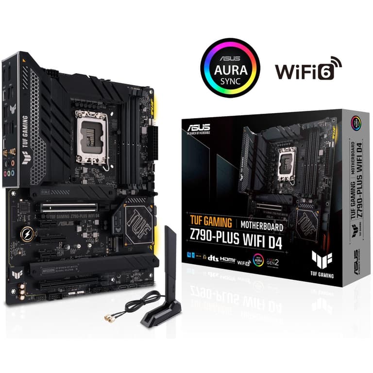 ASUS TUF Gaming Z790-Plus WiFi D4 Intel 12th&13th Gen ATX Motherboard 4xM.2 Slots WiFi 6 Thunderbolt 4 RGB Lighting