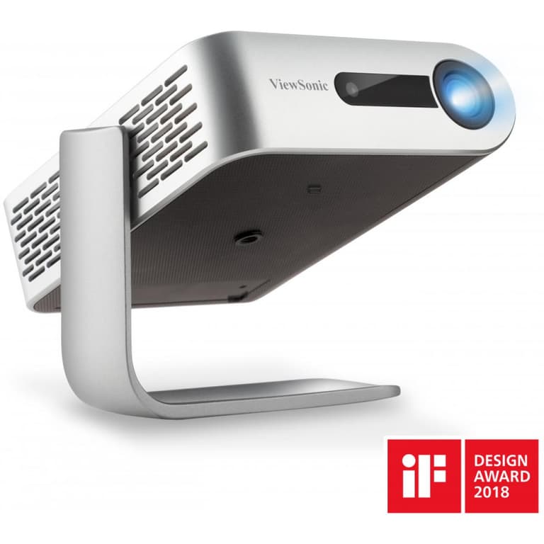 ViewSonic M1+_G2 Portable Smart Wi-Fi Projector w/ Dual Harman Kardon Bluetooth Speakers HDMI USB Type C & Built-in Battery