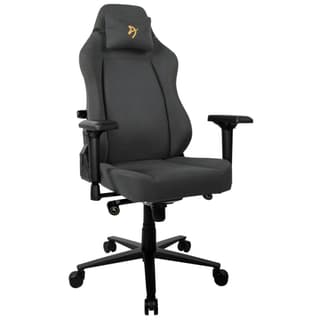 Arozzi Primo Premium Woven Fabric Gaming/Office Chair Built in Lumbar Support Chair - Black w/ Gold Logo