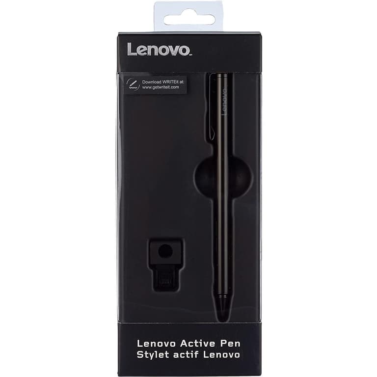 Lenovo Active Capacity Pens for Touchscreen Laptop w/ Holder & 3 Replacement Tips- Black