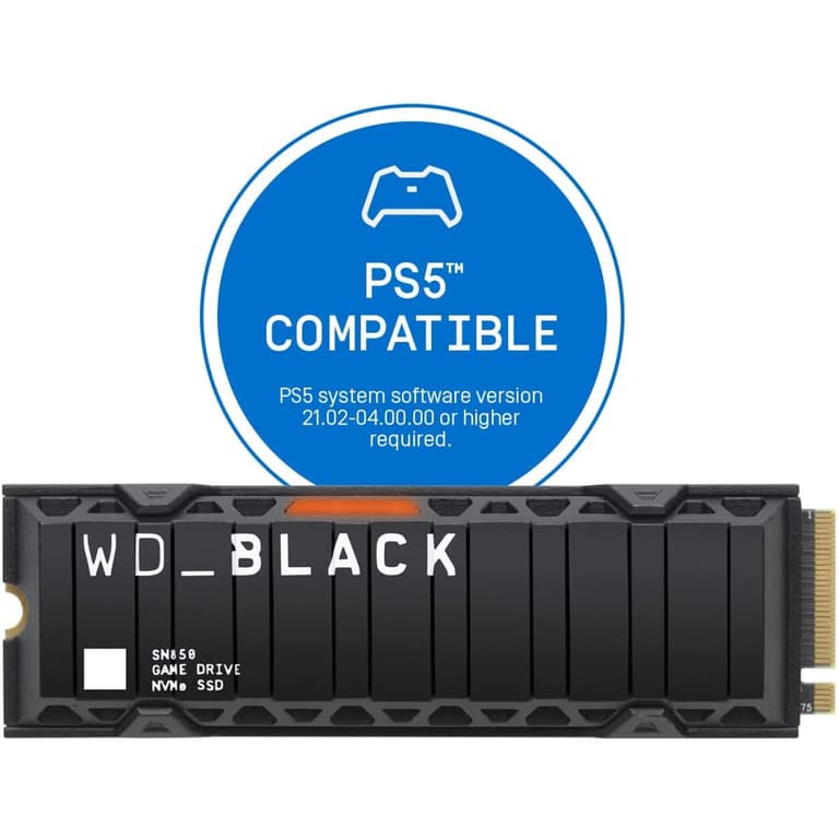WD BLACK SN850 NVMe M.2 1TB PCI-Express 4.0 x4 3D NAND SSD w/ Heatsink