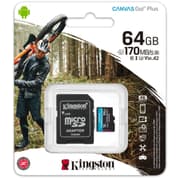 Kingston 64GB microSDXC Canvas Go Plus 170MB/s Read UHS-I C10 U3, V30 Memory Card product image