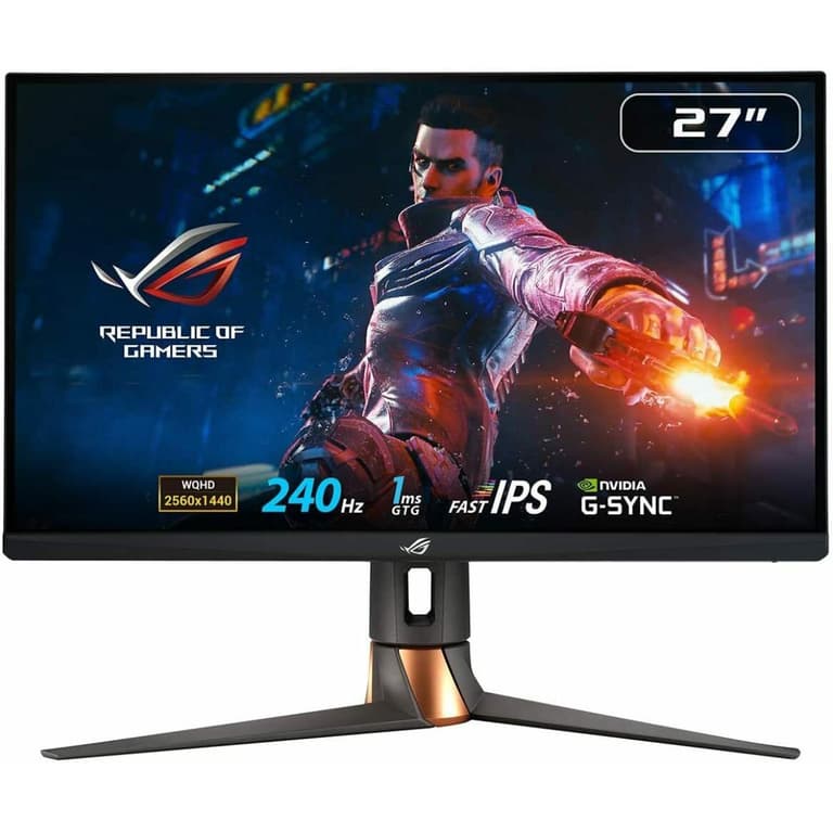 ASUS ROG Swift 27” PG279QM Fast IPS 2K 240Hz 1ms HDR400 G-SYNC NVIDIA Reflex Latency Analyzer & Eye Care