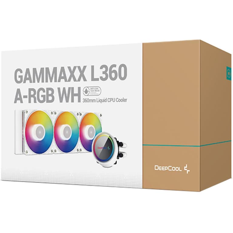 DEEPCOOL GAMMAXX L360 A-RGB AIO Liquid Cooler Anti-Leak Technology - White