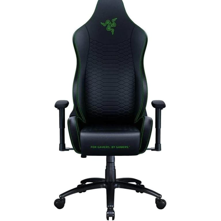Razer Iskur X XL Ergonomic For Hardcore Gaming Multi-Layered Leather High-Density Foam - Black/Green