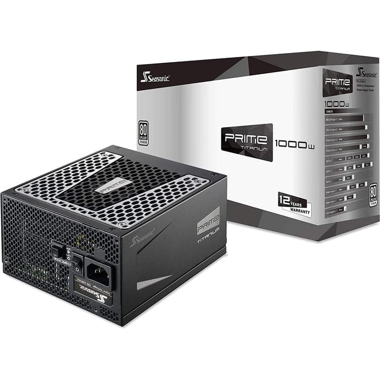 Seasonic PRIME TX-1000 1000W 80+ Titanium Full Modular Fan Control in Fanless Silent & Cooling Mode
