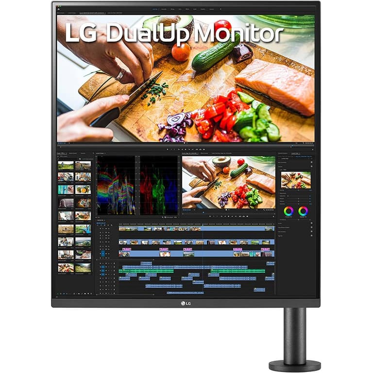 LG 28MQ780-B 28" SDQHD 2K Nano IPS HDR10 DualUp Monitor with Ergo Stand USB Type-C (90W PD) - Black