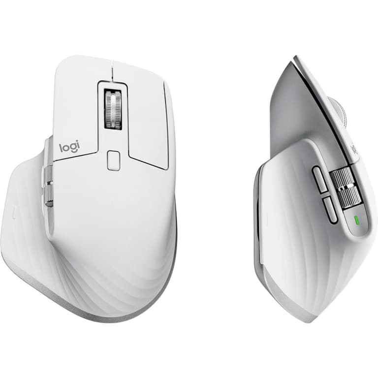 Logitech MX Master 3S Wireless Performance Mouse w/ Ultra-fast Scrolling Ergo 8K DPI Track on Glass Quiet Clicks USB-C - Grey