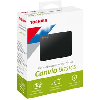 Toshiba Canvio Basics 2TB USB C Portable Hard Drive Support Windows & MAC - Black