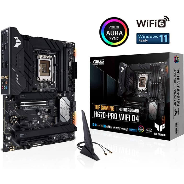 ASUS TUF Gaming H670-PRO WiFi D4 LGA 1700 ATX G PCIe 5.0 DDR4 WiFi 6 USB C